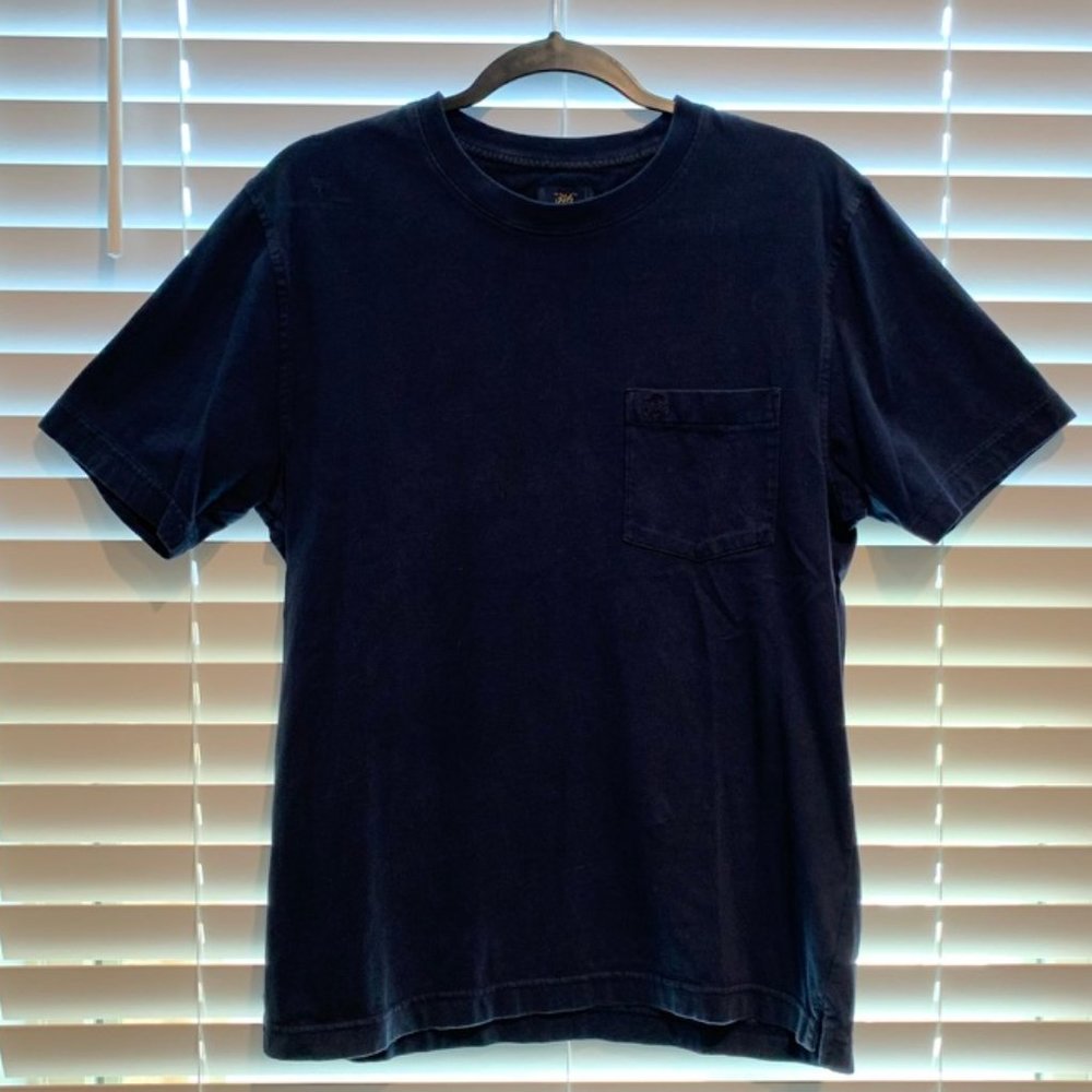 Brooks Brothers 346 Pocket Tee Navy Blue